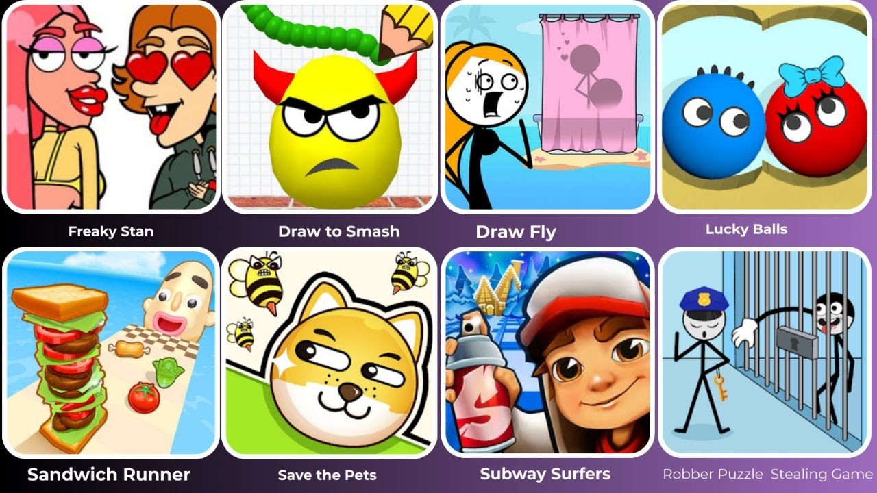 Freaky Stan,  Draw to Smash,  Draw Fly.....