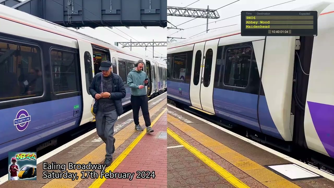 Trains at Ealing Broadway 170224 Part 1 4K