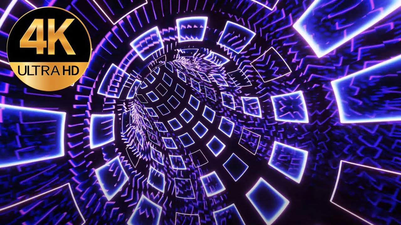 14 hours 4k deep trance Bricks light background video loop seamless loop tunnel Animation background
