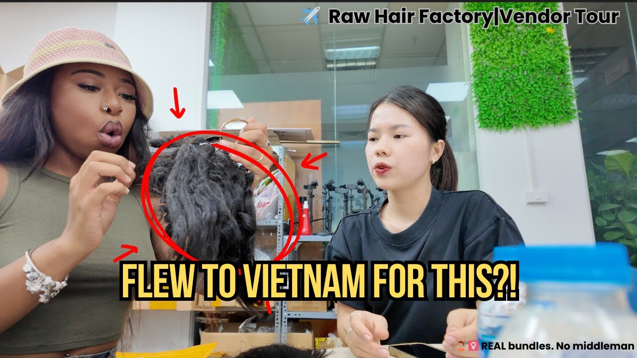 I Flew to Vietnam for THIS?! 🤯 Raw Hair Vendor Tour + Factory Footage Exposed 💇🏽‍♀️