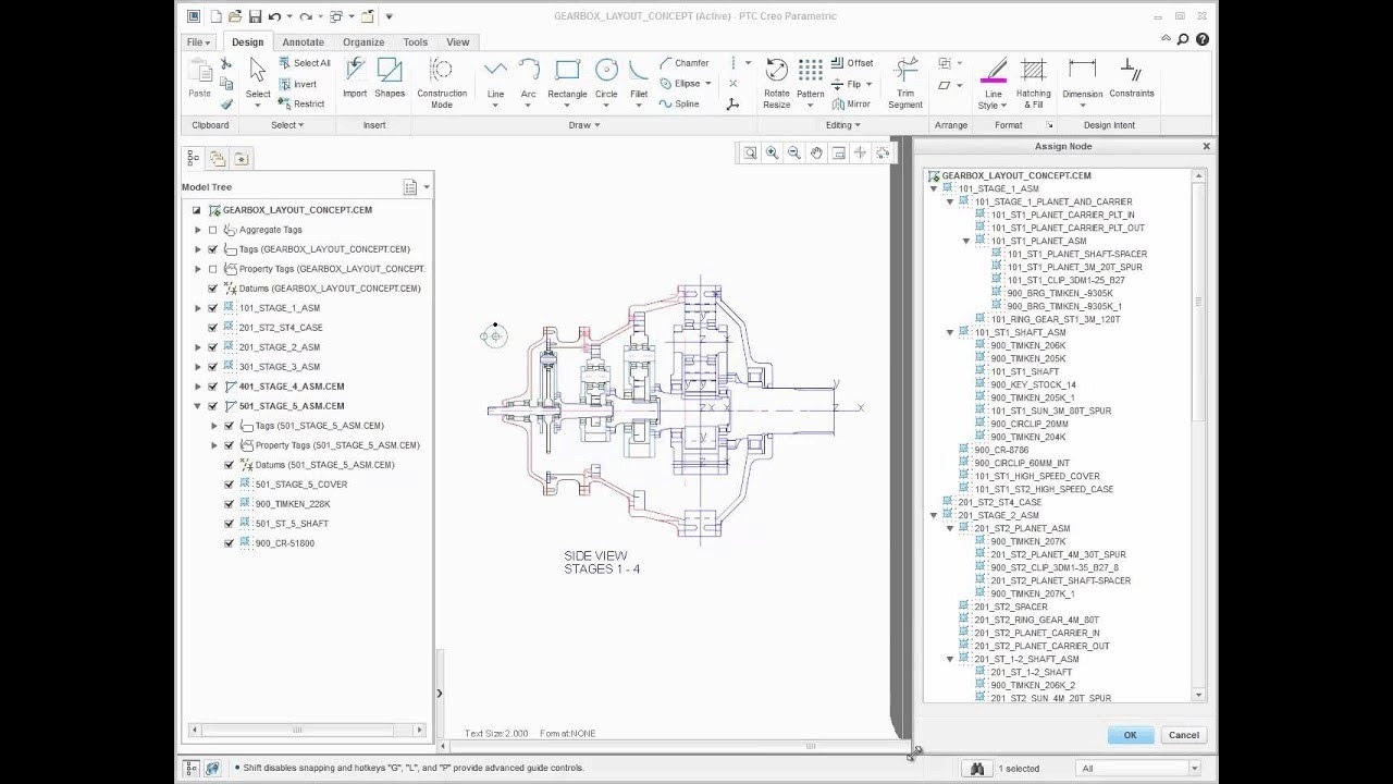 PTC Creo Layout Model Tree