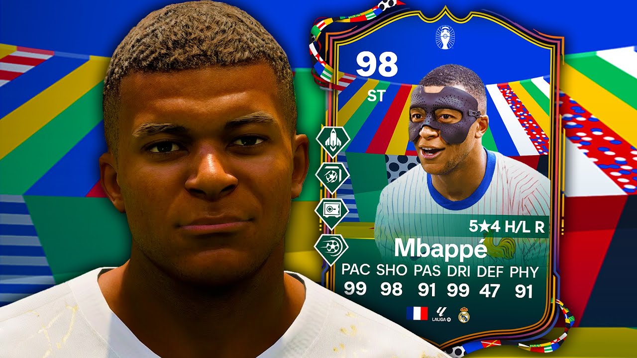 98 UEFA Euro TOTT Mbappe Player Review - EA FC 24