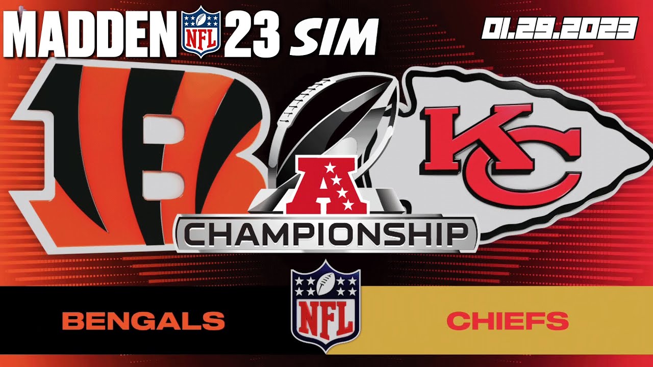 Madden NFL 23 - AFC Championship - Bengals vs Chiefs | Downtown Simulation Football (1/29/2023)