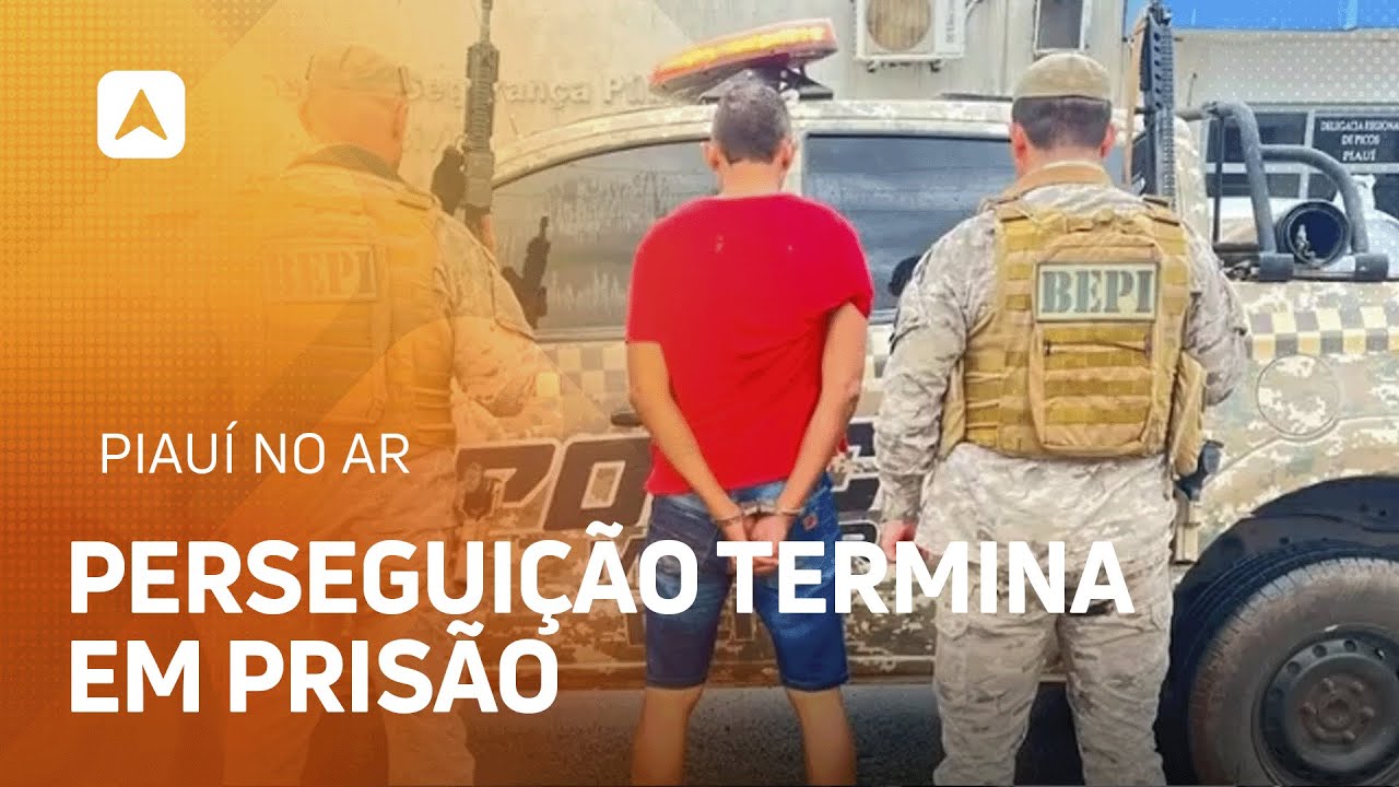 Homem é preso após perseguição policial por tráfico no bairro Aerolândia, em Picos