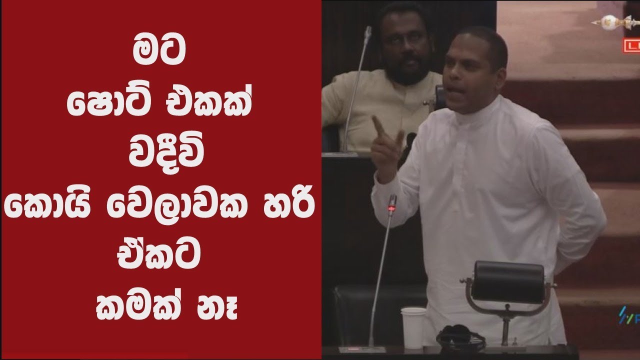 පාර්ලිමේන්තුවේදි හරින් කළ සැර ප්‍රකාශය...