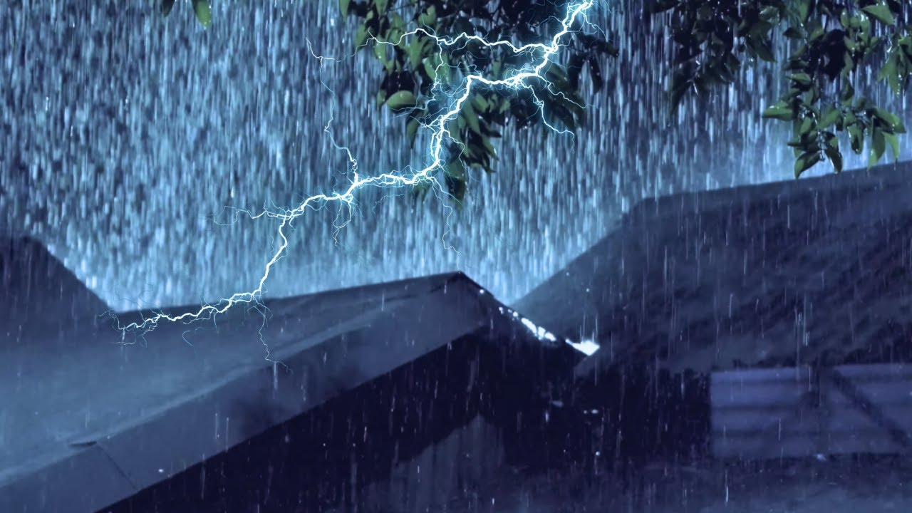 Sleep Better, Begin 2026 Calmly | Heavy Rain on Tin Roof & Strong Thunder 🌦️Rain for Sleep, Relax#5