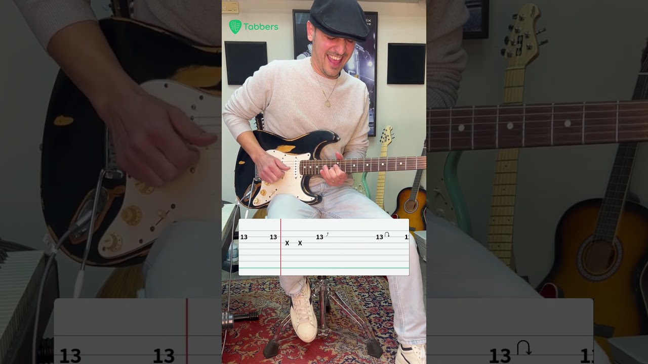 Sultans of Swing First Solo – Guitar Tabs on Screen