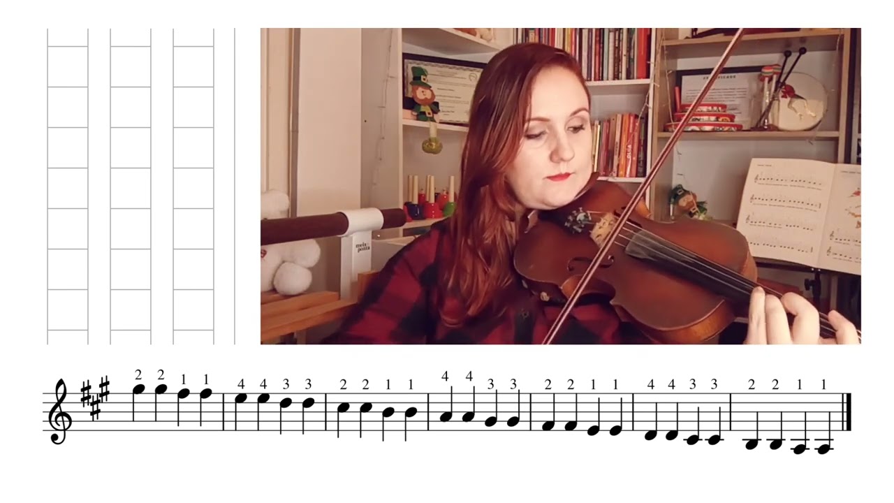 ESCALA DE LÁ MAIOR | EM DUAS OITAVAS | primeira posição | partitura para download na descrição 📖🎻