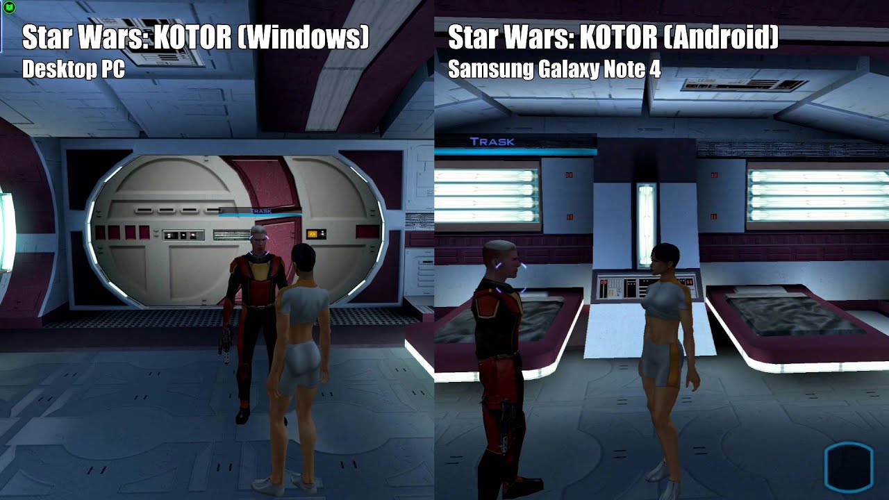 Star Wars: KOTOR - mobile (Android) vs PC comparison