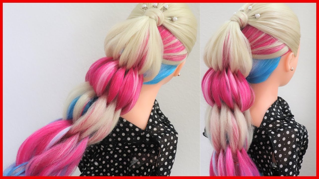 Peinado  con ligas en forma de  Burbuja / como hacer paso a paso