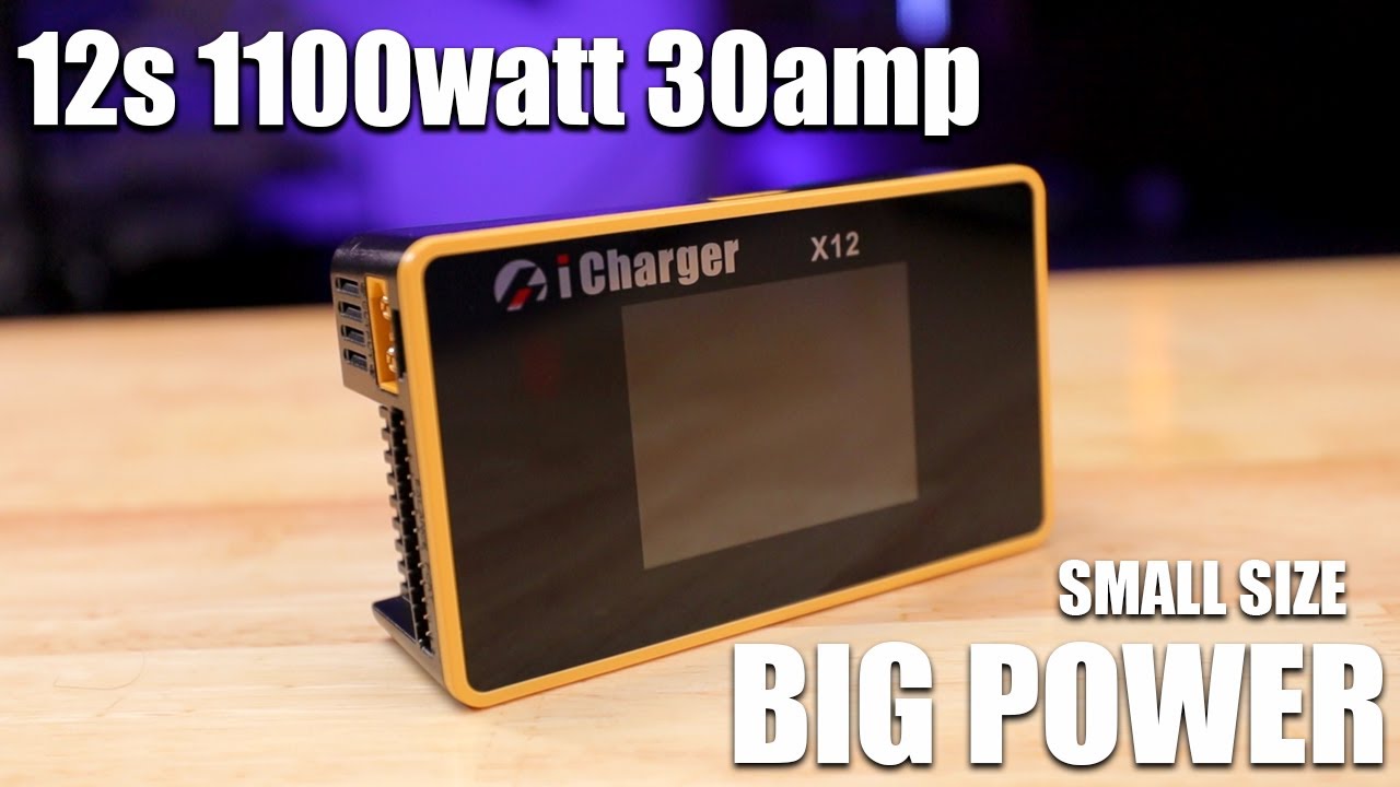 Small size, BIG power!  12s 1100watt 30amp battery charger x12 from iCharger