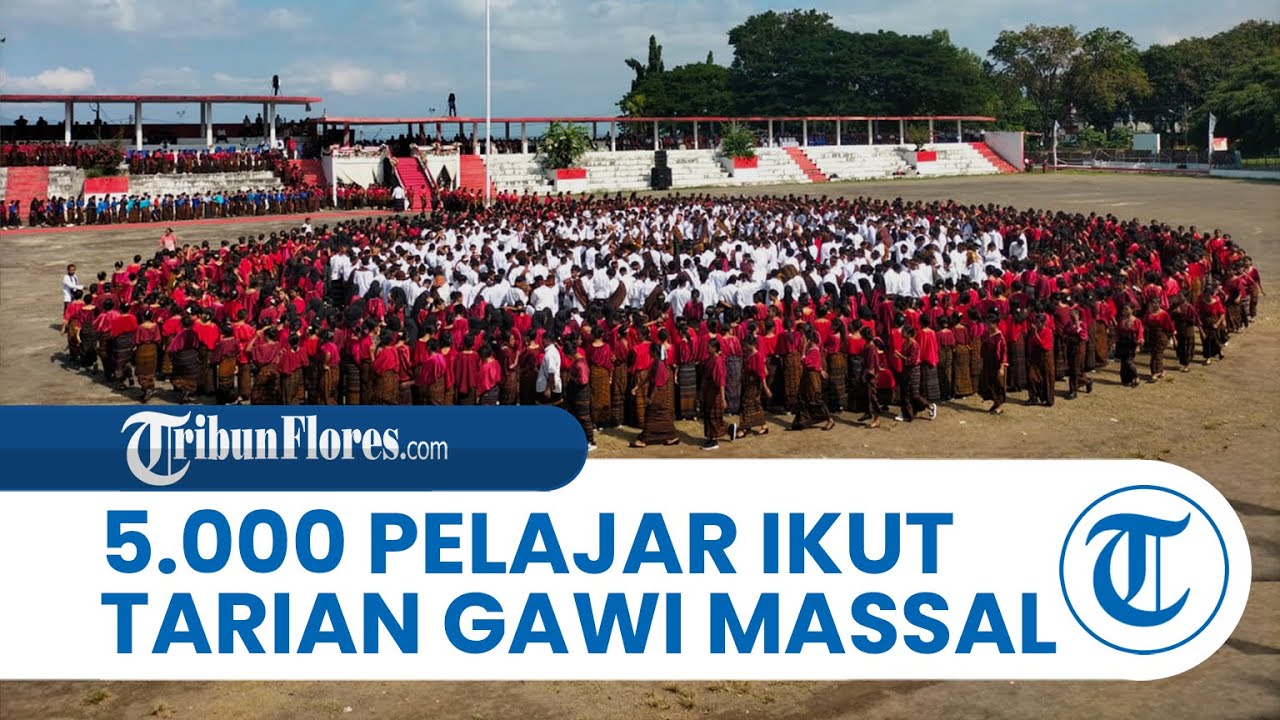 5.000 Pelajar di Kabupaten Ende Menari Gawi Massal, Peserta Tarian Massal Terbanyak di NTT