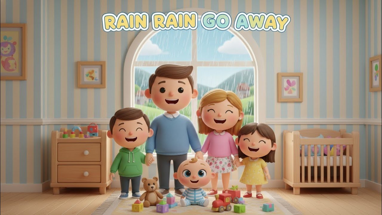 Rain Rain Go Away | Family Fun Indoor Play | Cute Baby Rhyme 🌧️👶