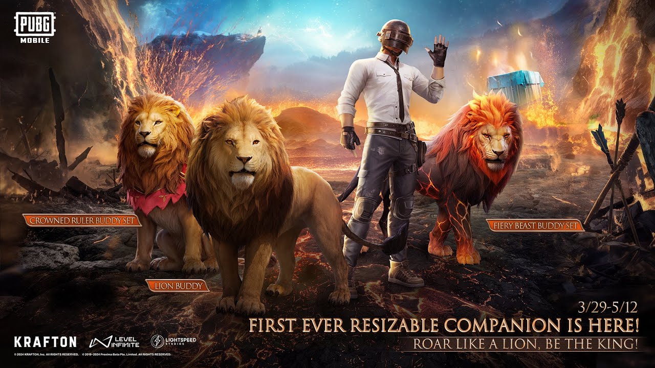 Introducing the First Ever Resizable Lion Companion! 🦁 | PUBG MOBILE Pakistan Official