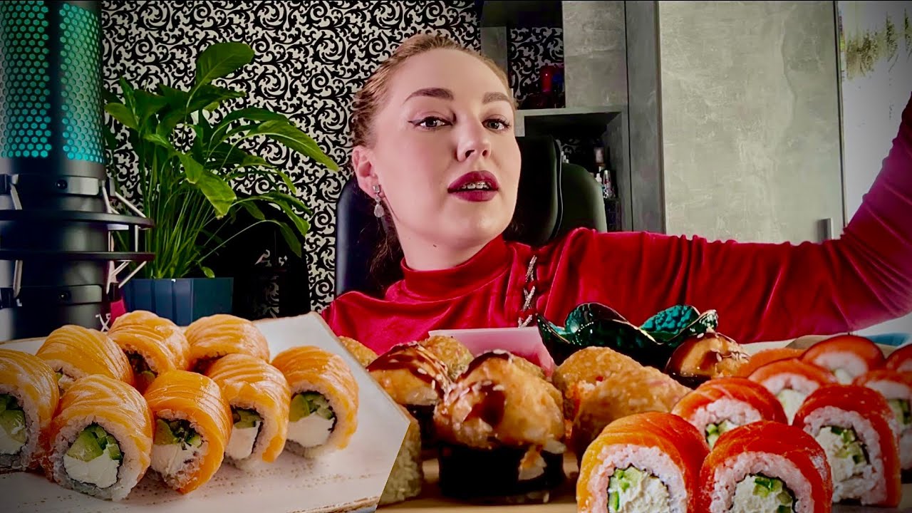 МУКБАНГ/РОЛЛЛЫЫЫ🍱/СПЛЕТНИ/КОЛЛЕКТИВ/ОБЖОР/ASMR/РАБОТА