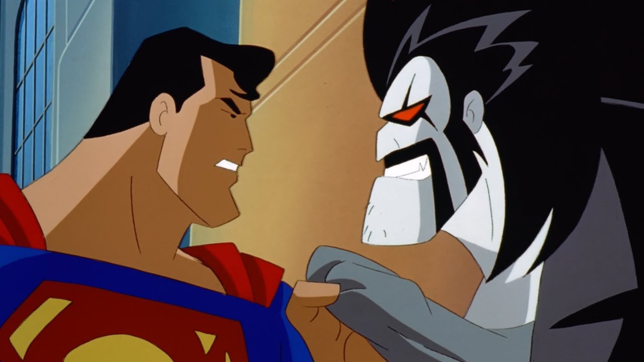 Primeira luta entre Superman e Lobo | Superman S&eacute;rie Animada