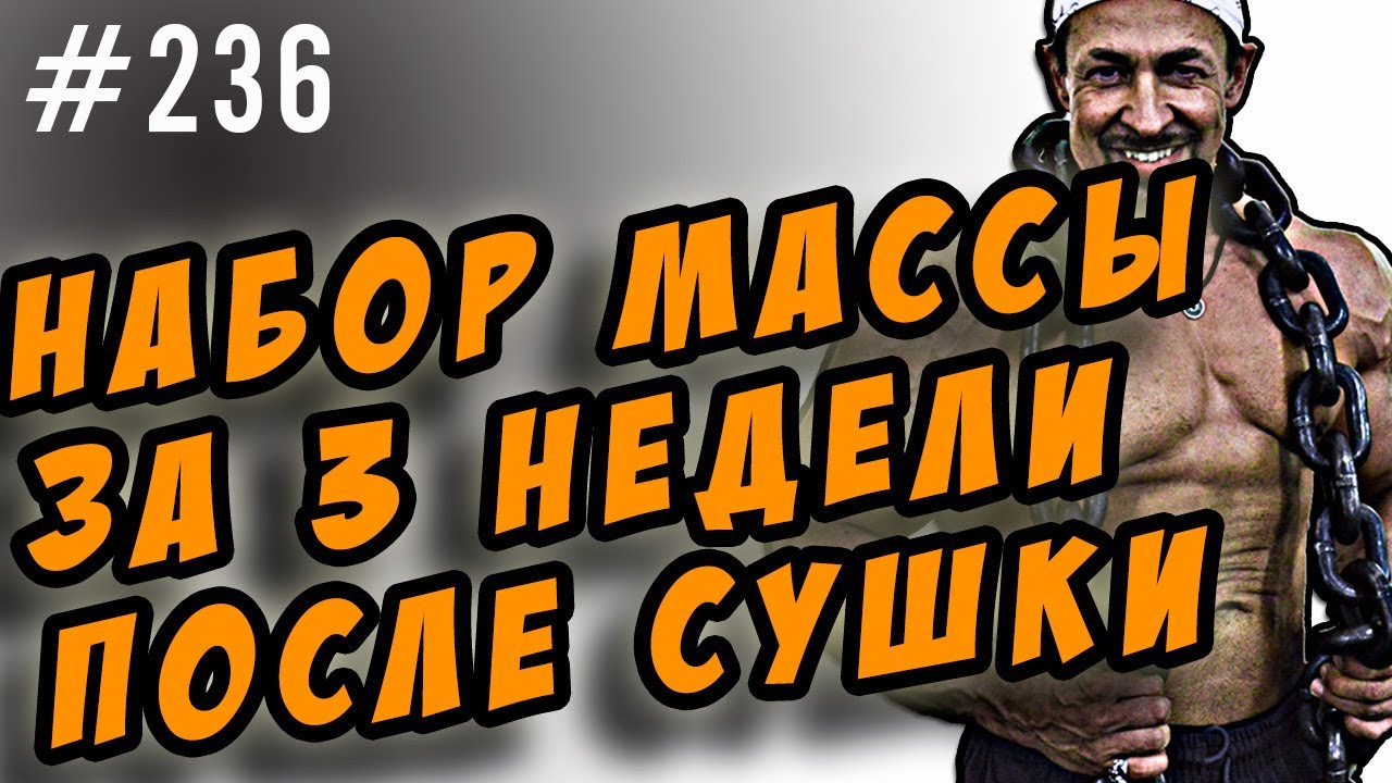 как набрать мышечную массу за 2 недели. после сушки
