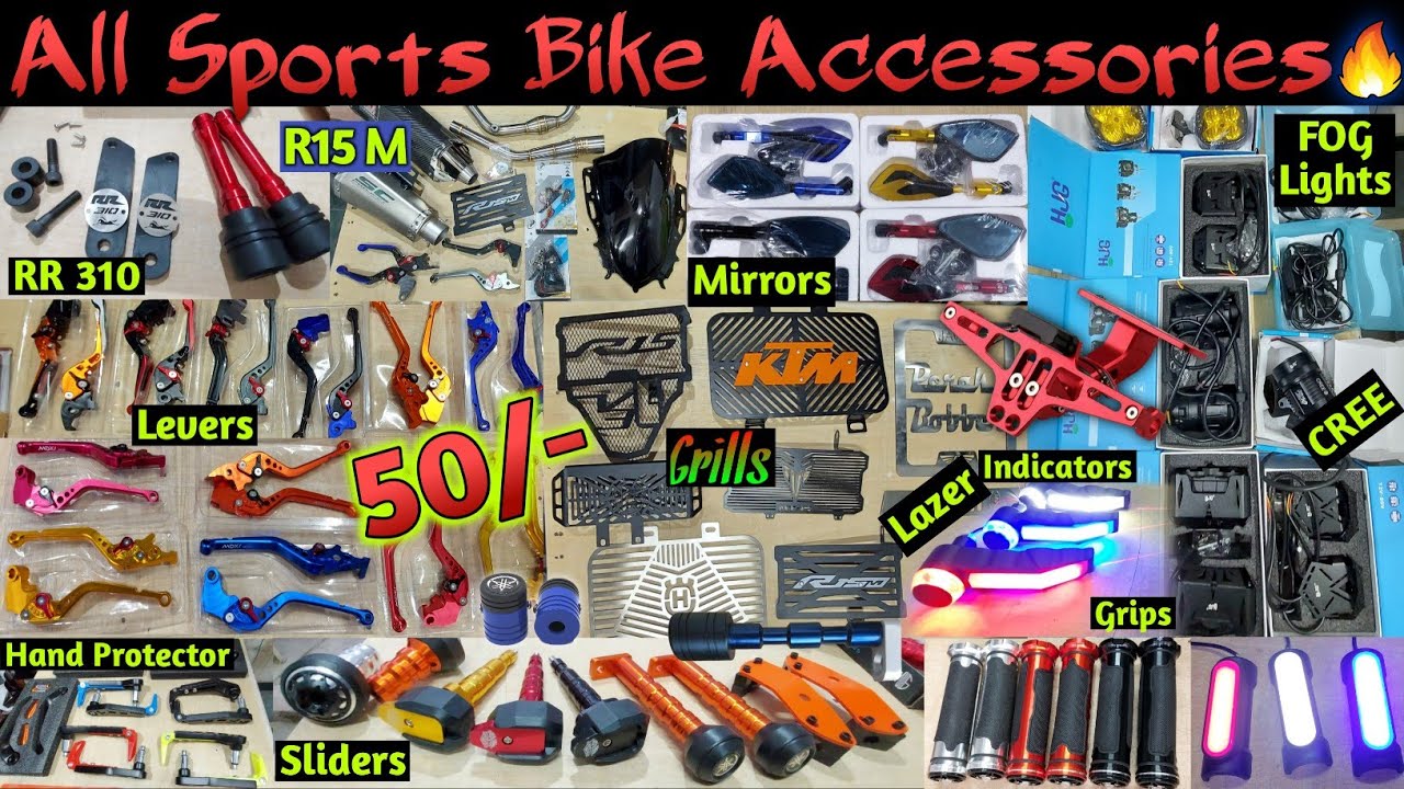 Sports Bike Accessories 🔥 | R15, KTM, Dominar, Ninja, RR, Ducati, BMW,Harley #Sportsbikeaccessories
