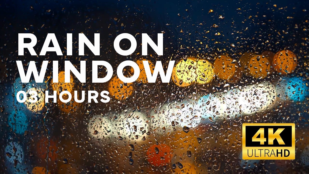 3 Hours Rain on Window 🌧️ Sleep Sounds (No Music)