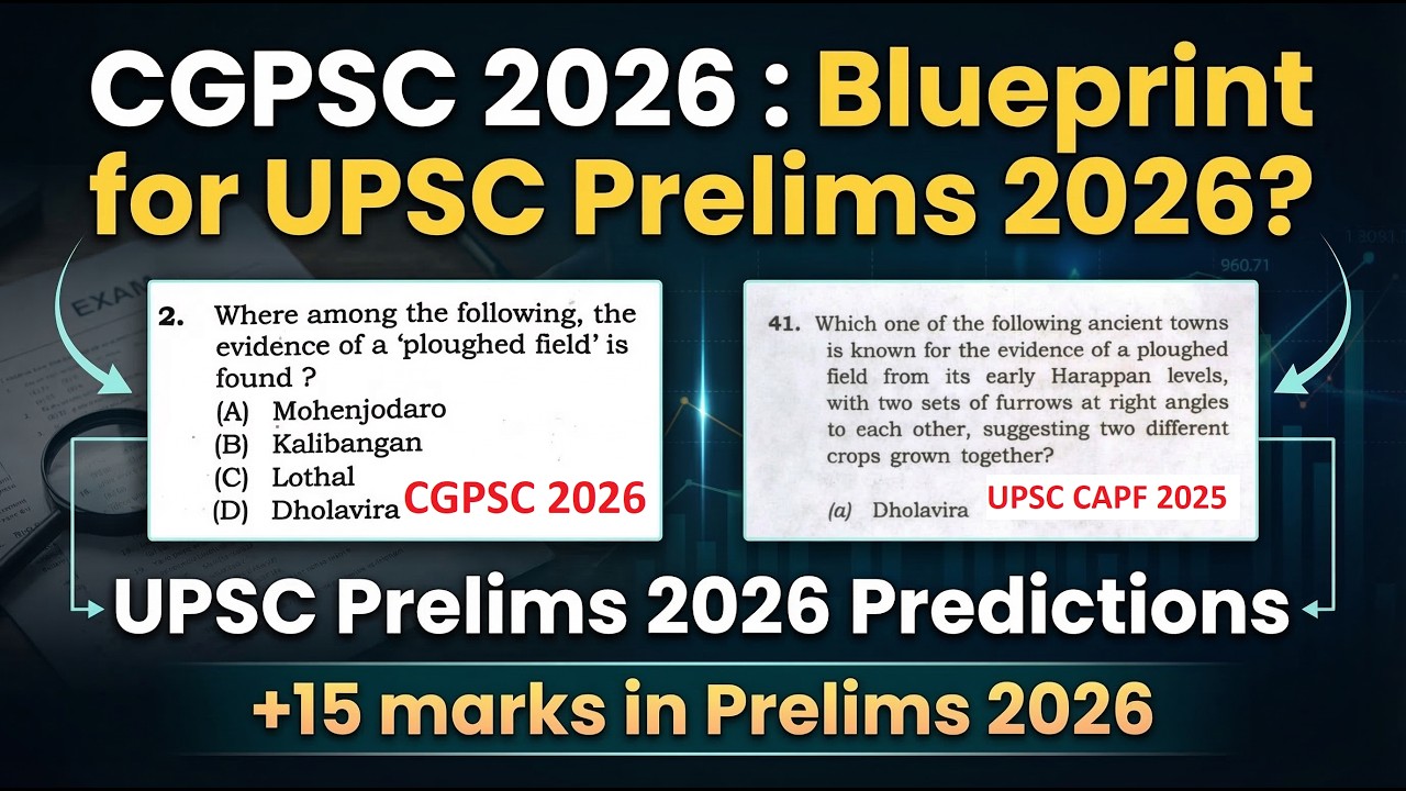 Predict UPSC Prelims 2026 using CGPSC latest paper | Score 120+ in UPSC Prelims 2026 | PYQs Analysis