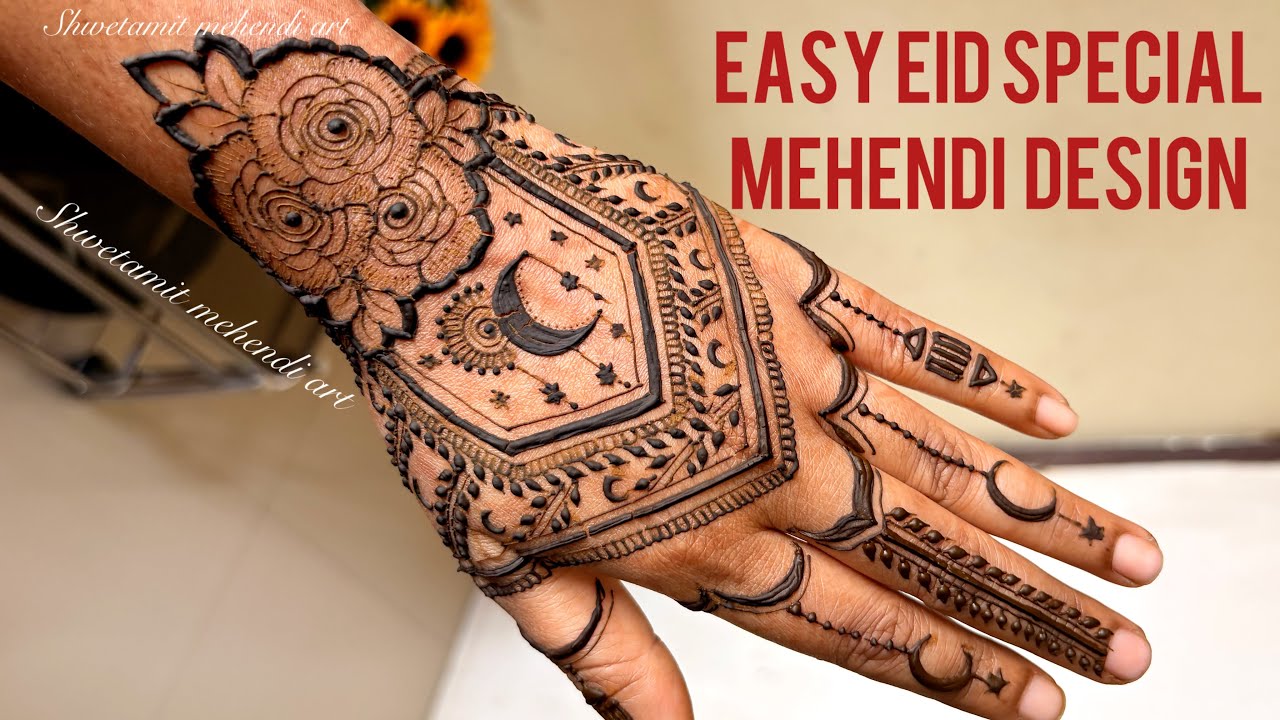 Latest Eid special mehendi design tutorial video,back hand mehendi design,Shwetamit mehendi art 
