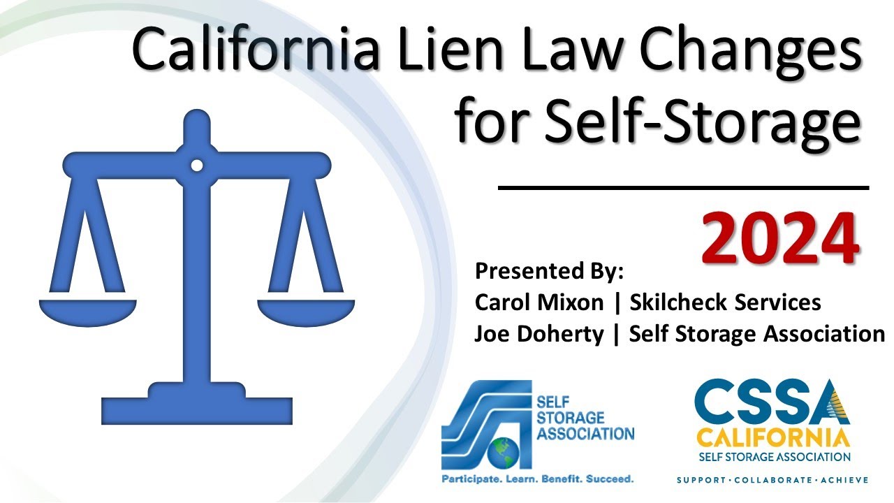 California Self-Storage Lien Law Changes for 2024