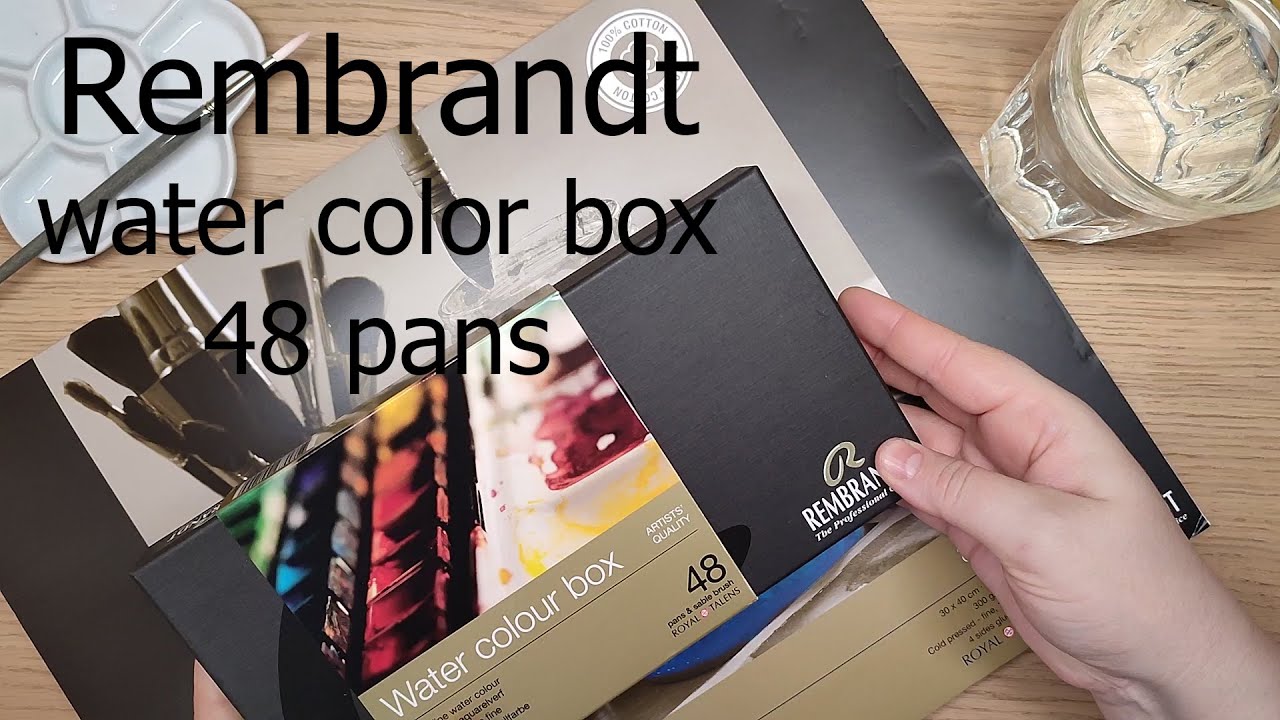 Unboxing watercolor Rembrandt 48 colors set