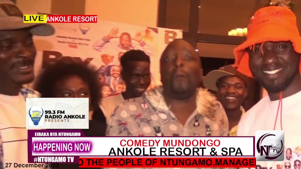 Amooti Omubaranguzi with Amarula family apologizes for reaching late at Ankole Resort in Ntungamo 