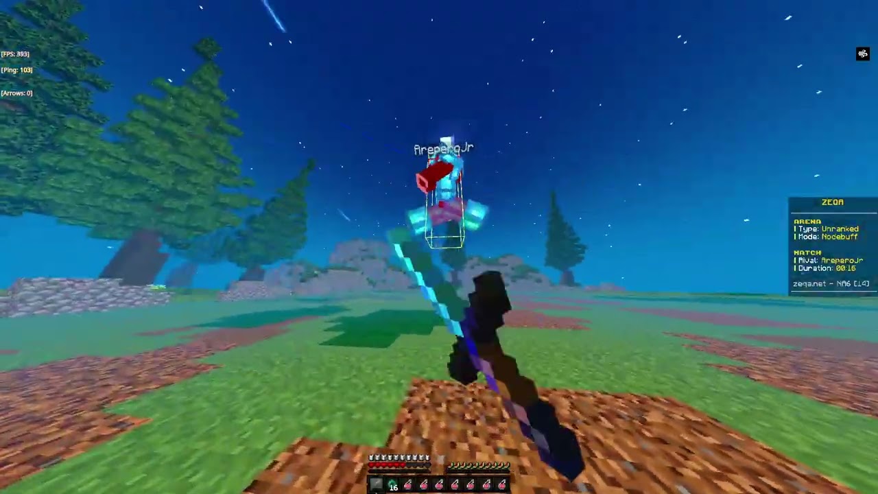 GlitchyB3300 vs. AreperoJr | Nodebuff Test