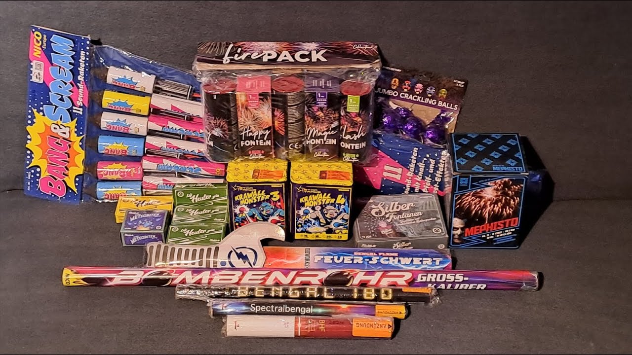 Mein Silvester übergebliebene Feuerwerk Einkauf von Knallköppen aus 2024/25
