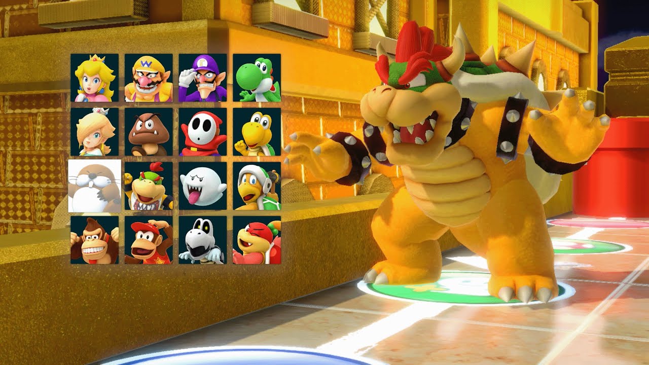 Super Mario Party - Bowser vs Mario vs Luigi vs Daisy - Kamek's Tantalizing Tower