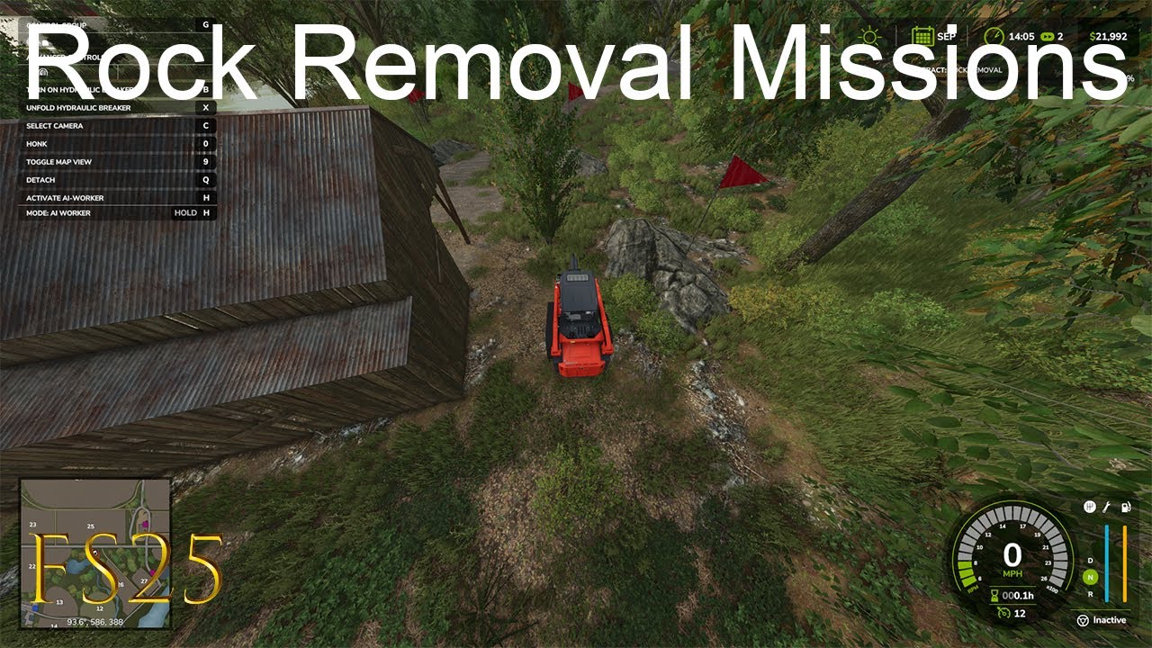 FS25 How to do the rock Removal Contracts