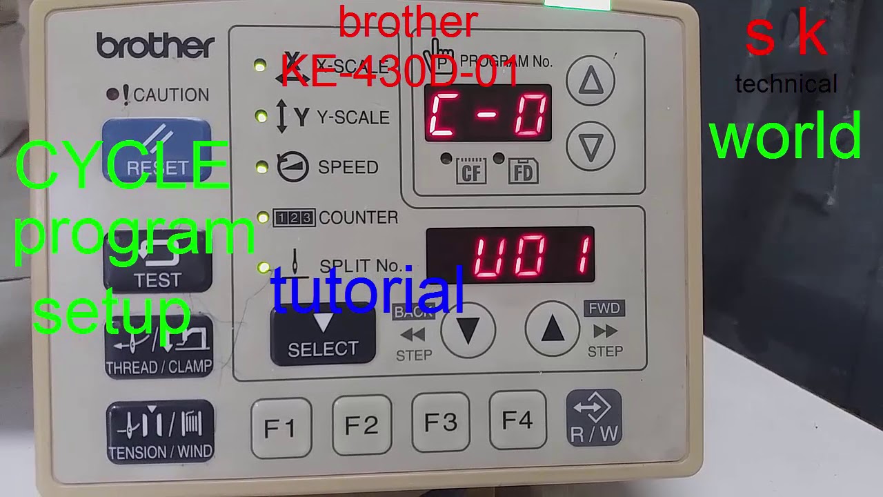 how to cycle program setup. brother. ke-430-d.full tutorial bangla