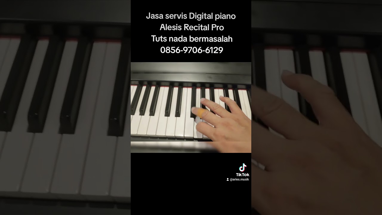 jasa servis perbaikan tuts nada bermasalah bunyi nya digital piano alesis recital pro tuts melenting