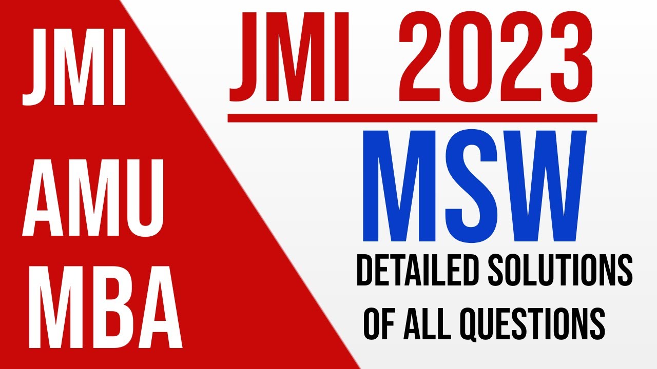 ANSWER KEY JAMIA MSW 2023 | FULL 80 Q JAMIA MSW 2023 ANSWERS IN 1 VIDEO | DOWNLOAD JMI MSW 2023 P...