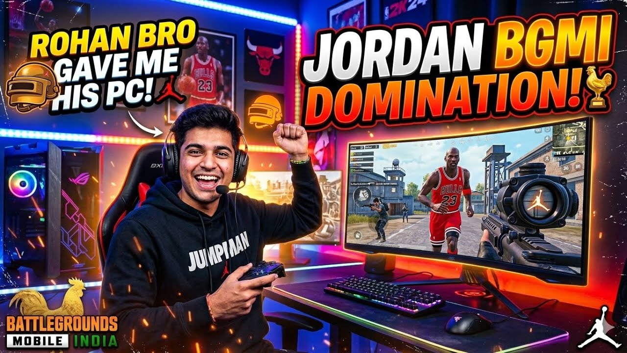 Rohan Bro Gave His PC to Jordan 😱 | Jordan OP Gameplay Dominating the Lobby