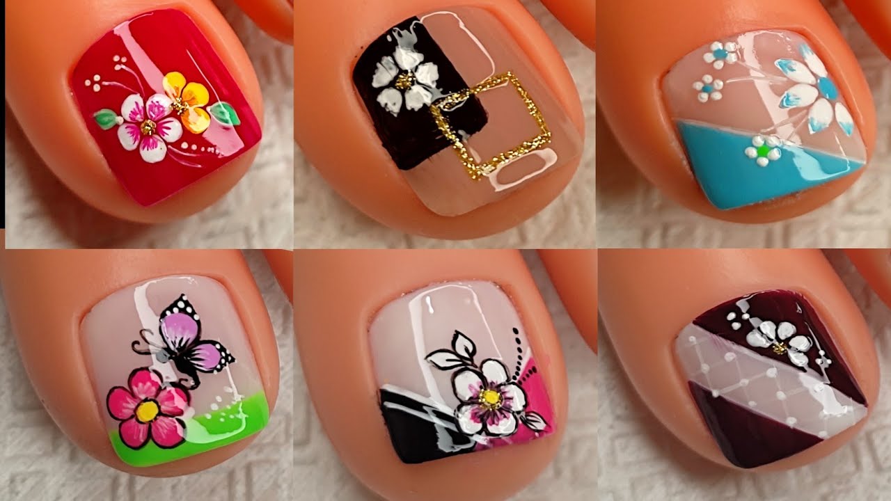 DISEÑOS de UÑAS PARA PIES 🦶/uñas de pies Decoradas🦶💅😍