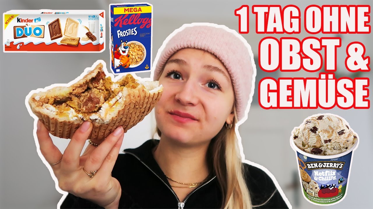 1 Tag alles OHNE Gemüse und Obst essen 😳🍕