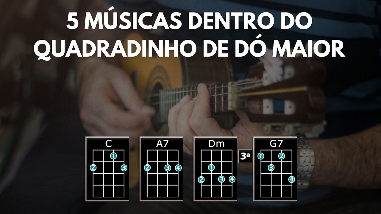 5 M&uacute;sicas Dentro do Quadradinho de D&oacute; Maior no Cavaquinho Sem Parar o Samba - Professor Damiro