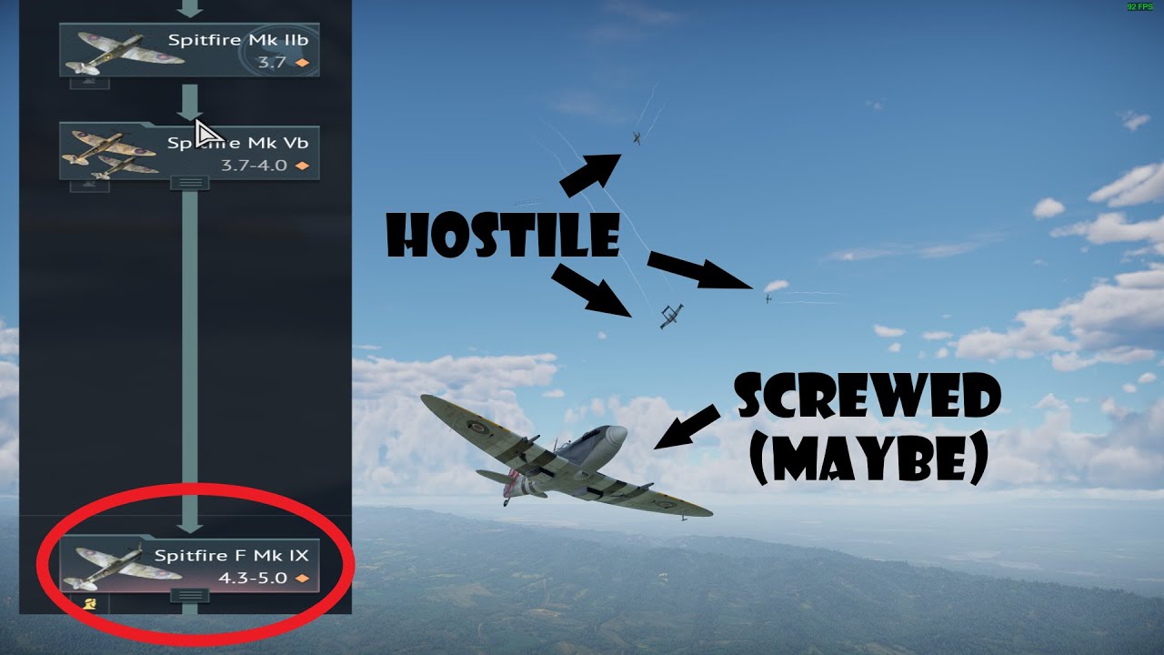 Базовая подготовка War Thunder: как летать на Spitfire