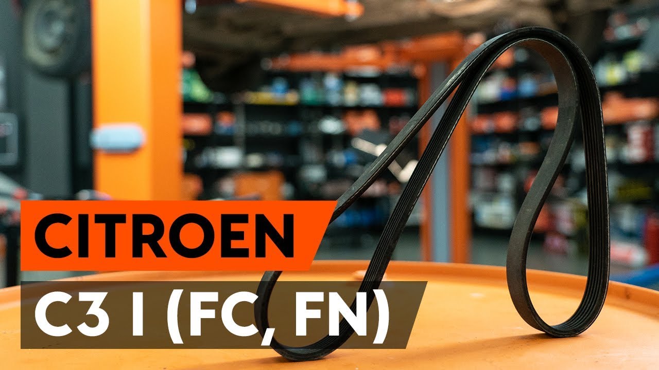 How to change serpentine belt / v-ribbed belt on CITROEN C3 1 (FC, FN) [TUTORIAL AUTODOC]