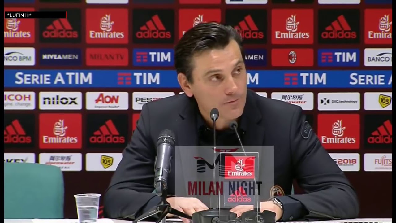 Montella conferenza post Milan Juventus 0 2 28 10 2017   sottotitolato