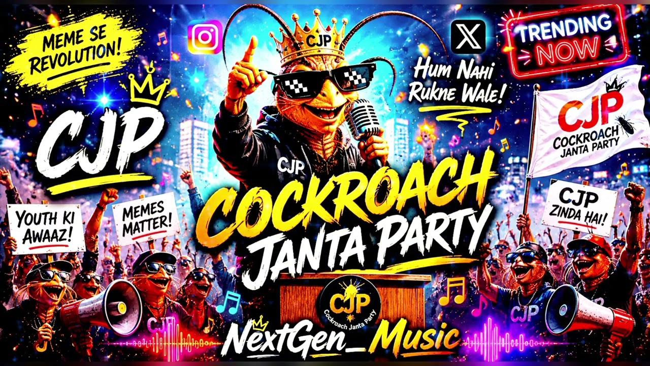 COCKROACH Janta party | CJP | viral song #trending #music #viralvideos 