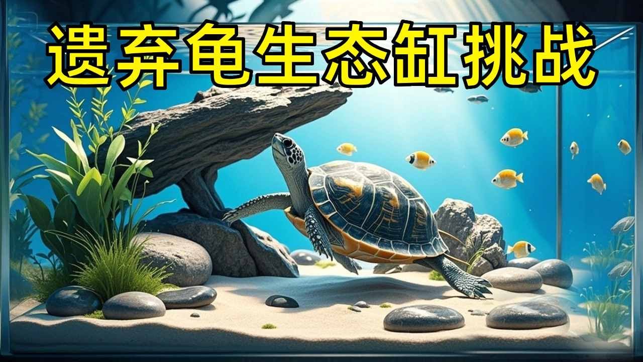 饲养一只被遗弃的乌龟，给它打造个生态缸，没想到挺好玩？ #养龟日常 #鱼缸里的大自然 #养龟