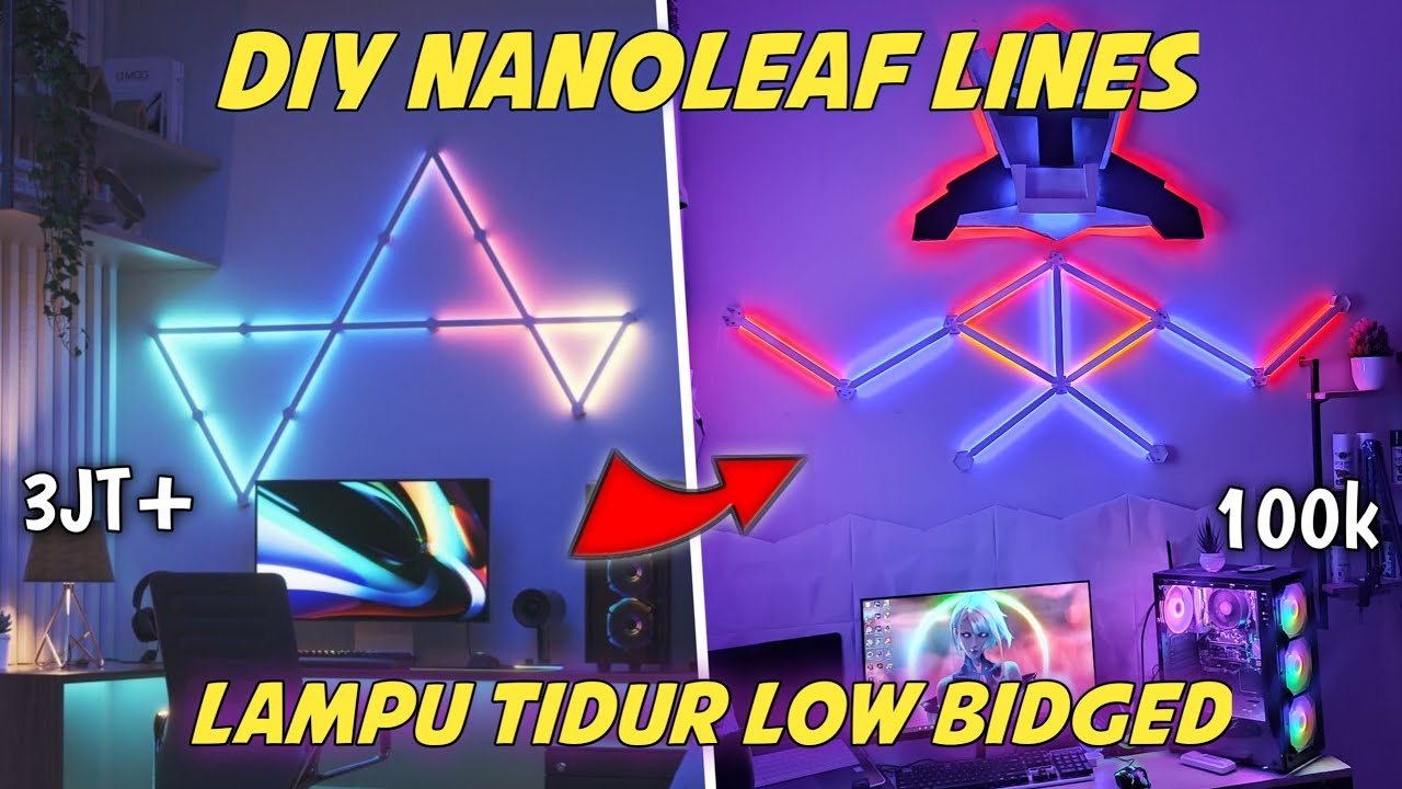 Tutorial cara bikin lampu gaming NANOLEAF LINES low budged