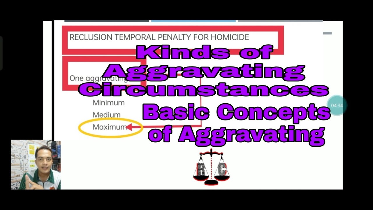 Basic Concepts and Kinds of Aggravating Circumstances Source Revised Penal Code Book 1 by Luis Reyes