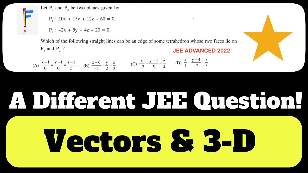A Very Different JEE Advanced Question | Geometry + 3D Visualisation | JEE PYQs