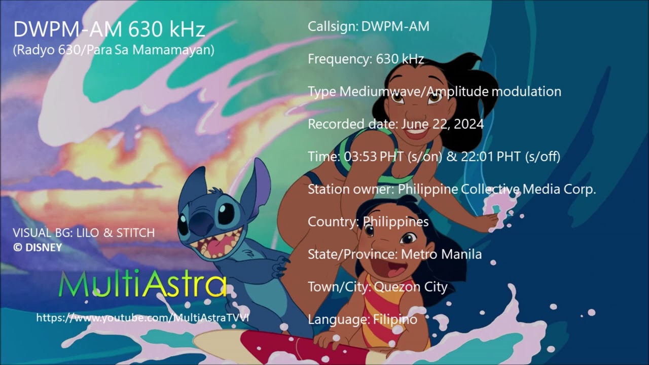 DWPM-AM - Radyo 630 - 630 kHz - Sign-on & Sign-off (June 22, 2024)