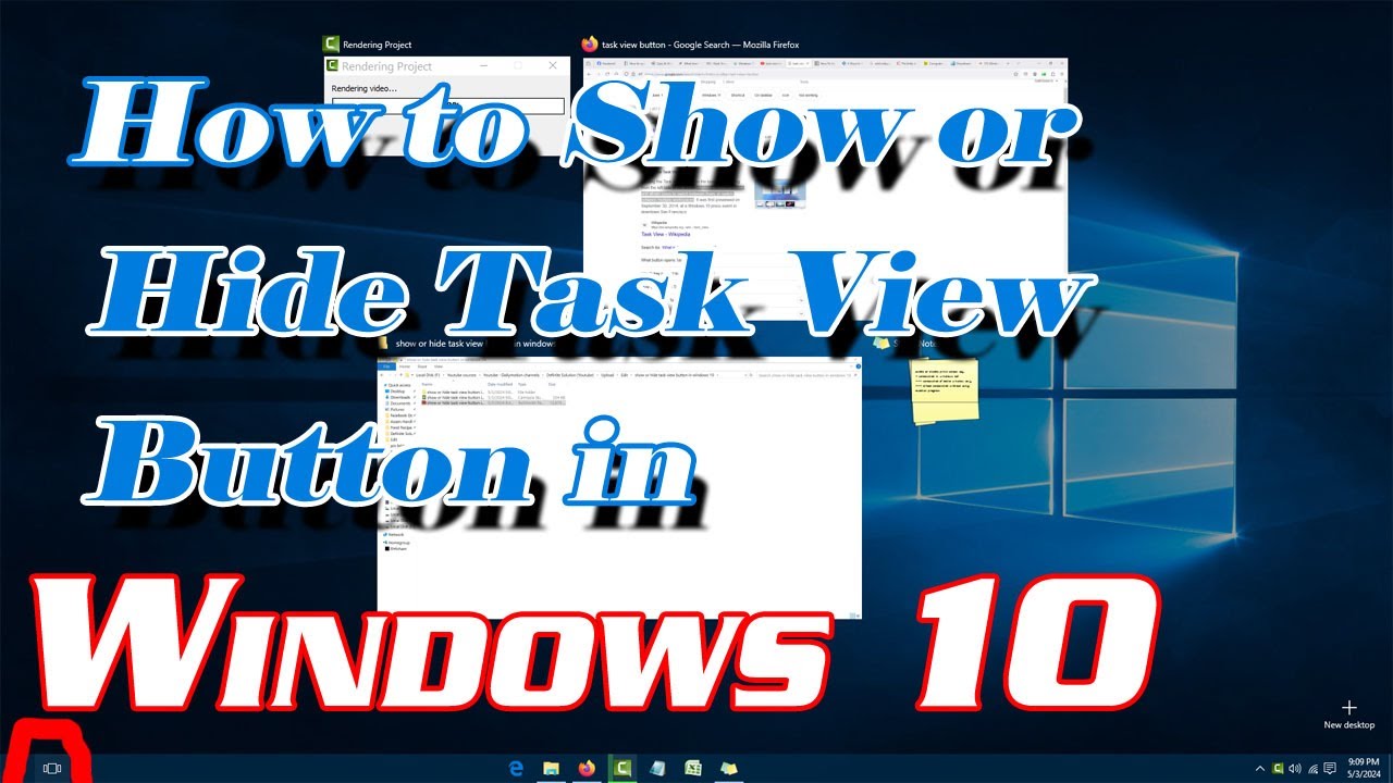 Hide or Show Task View Button in Windows 10 | Disable / Enable Task View in Windows 10