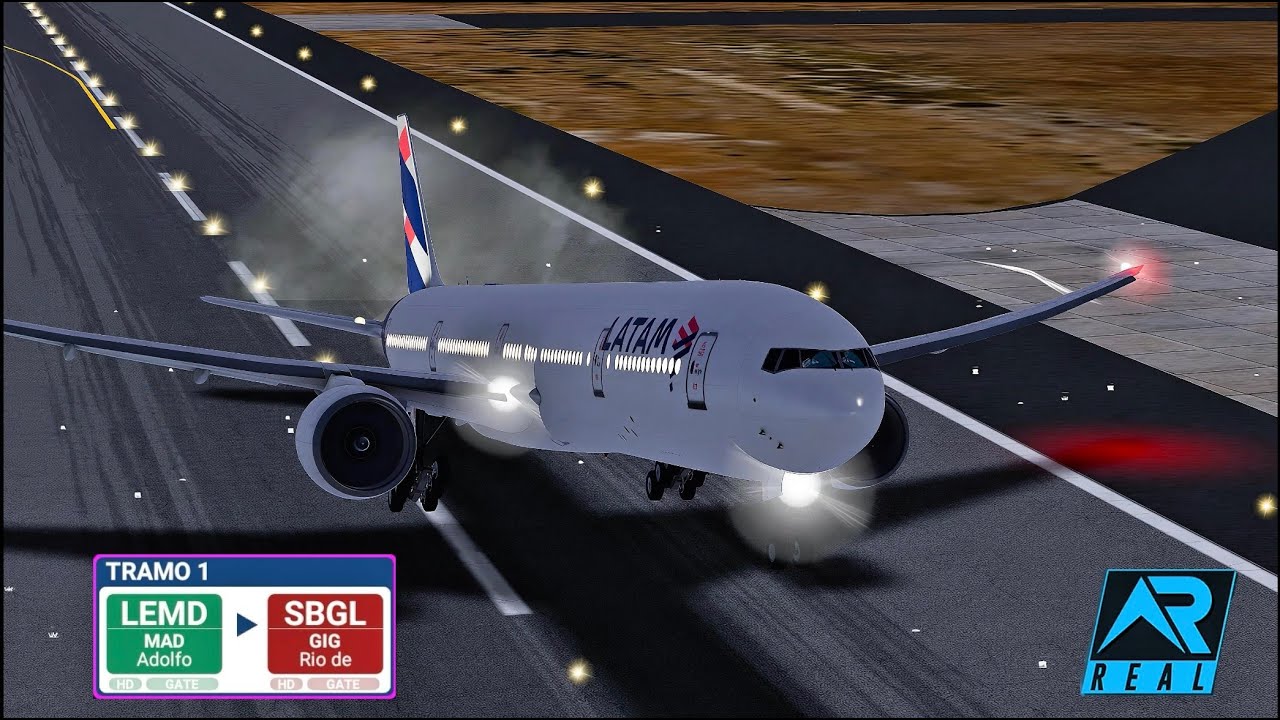RFS Real Flight Simulator: MADRID - RIO DE JANEIRO B777  | LATAM | FullFlight | FullHD
